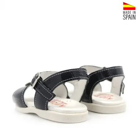 sandalias niña charol marino