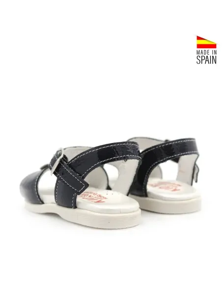 sandalias niña charol marino