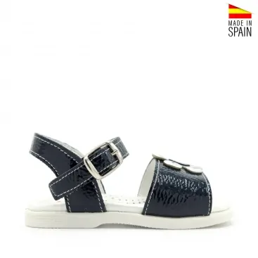 sandalias niña azul marino