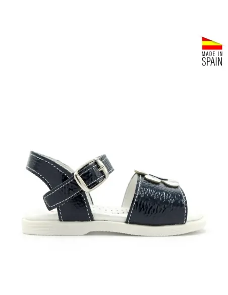 sandalias niña azul marino