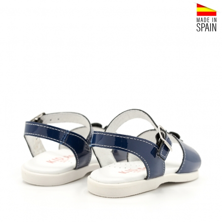 sandalia niña charol azul