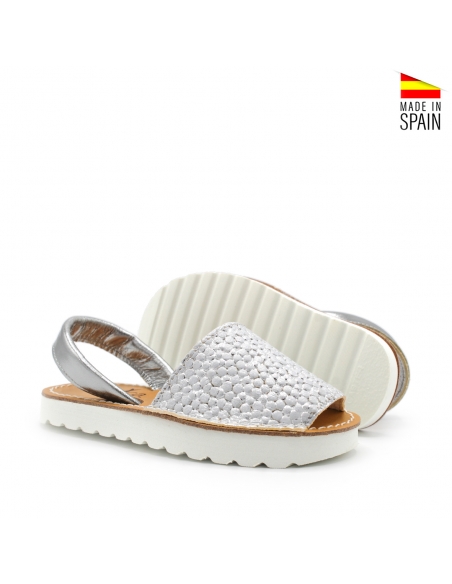 sandalias niña plateadas