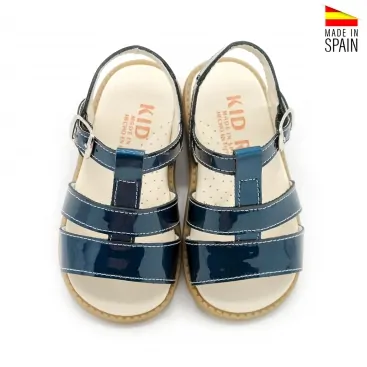 sandalias niña azul marino