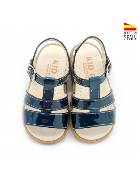 sandalias niña azul marino