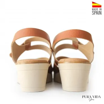 sandalias con cuña de mujer