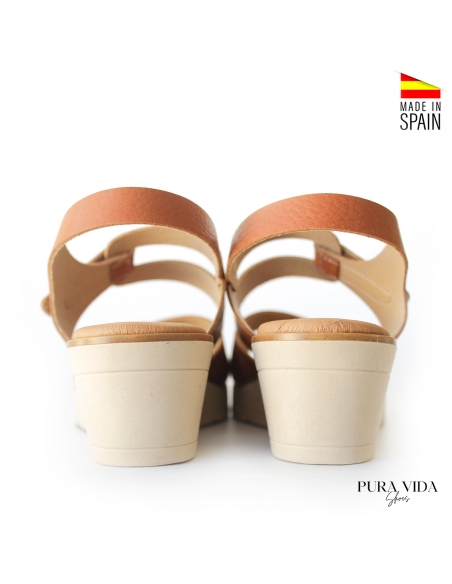 sandalias con cuña de mujer