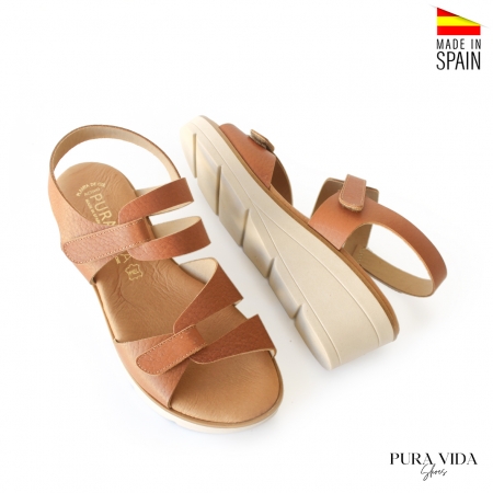 Sandalias Cuña marrón