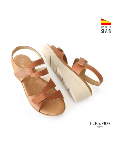 Sandalias Cuña marrón