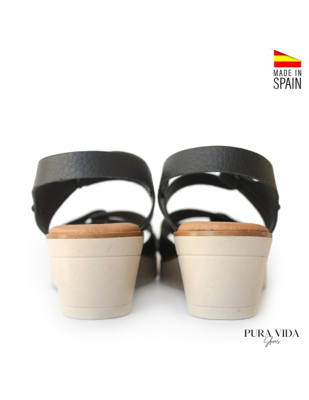 sandalias cuña media mujer