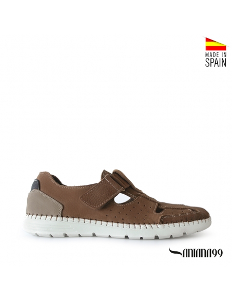 sandalia marron hombre