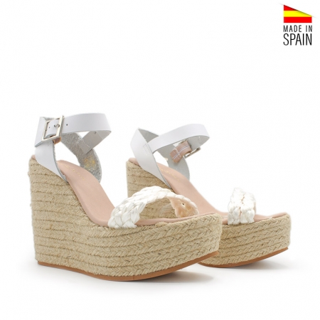 sandalia alta de mujer