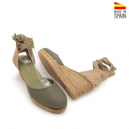 alpargata cuña verde