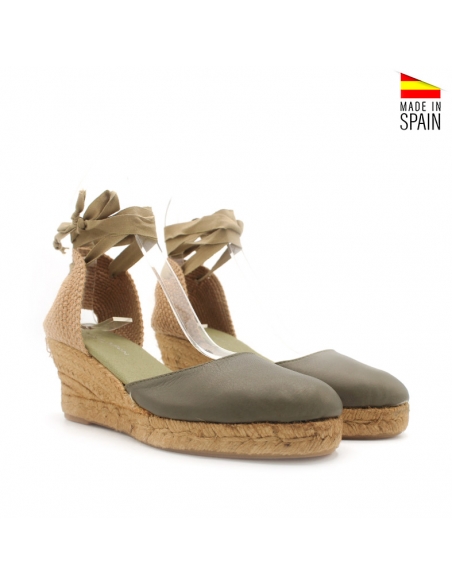 alpargatas cuña verde