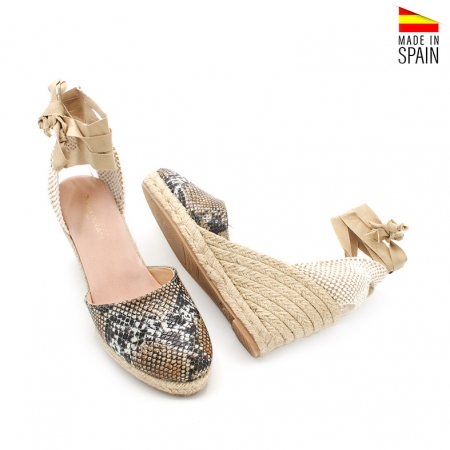 alpargatas cuña serpiente