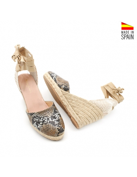 alpargatas cuña serpiente