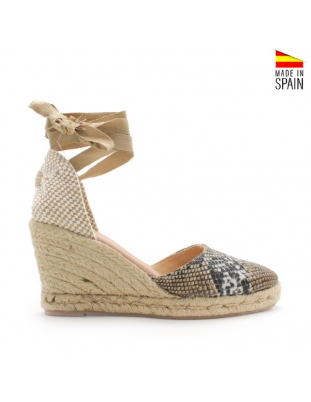 alpargata cuña serpiente
