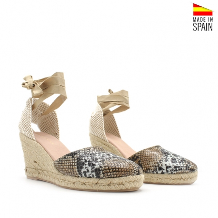 alpargata cuña snake