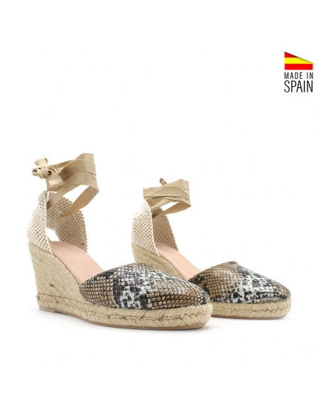 alpargata cuña snake