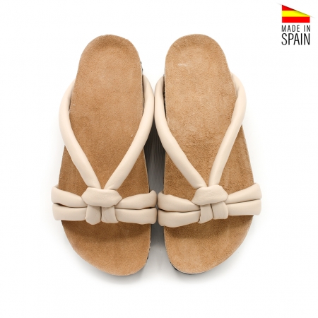 sandalias planas nudo