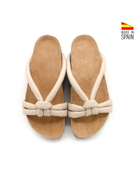 sandalias planas nudo