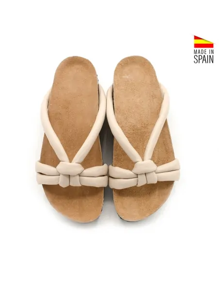 sandalias planas nudo