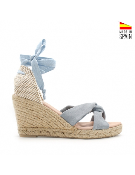 sandalias cuña tubular