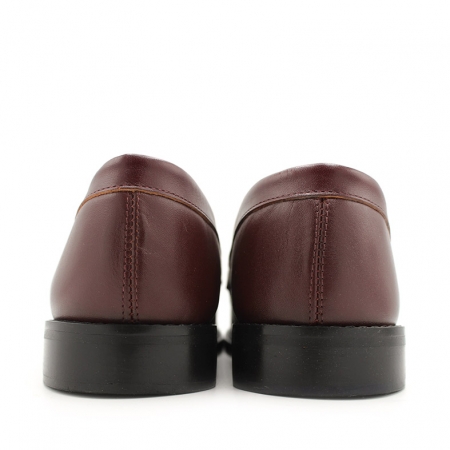 mocasines piel hombre burdeos