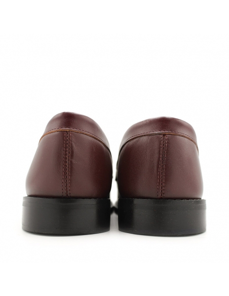 mocasines piel hombre burdeos