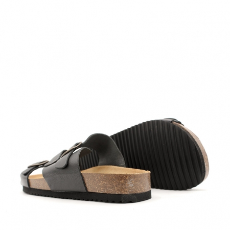 sandalia negra hombre