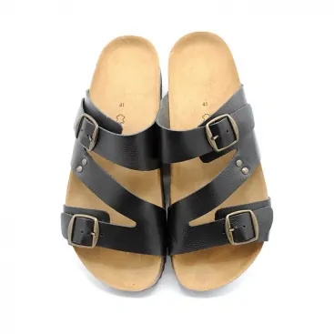 sandalias negra hombre