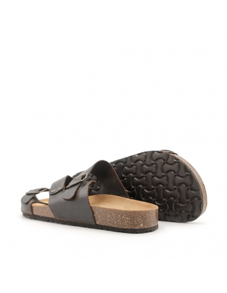 sandalias hebillas hombre marrones