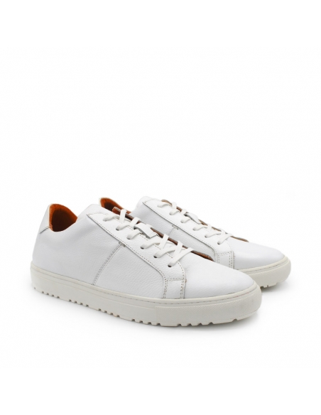 zapatilla blanca piel hombre