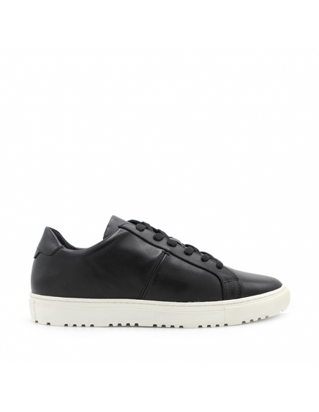 zapatillas piel negras hombre