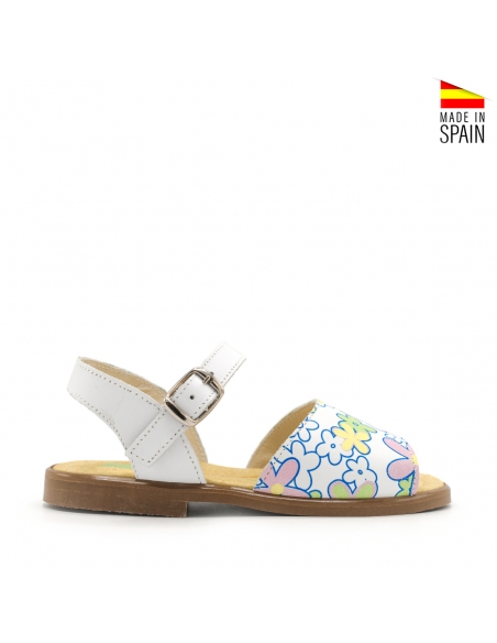 sandalias niña flores