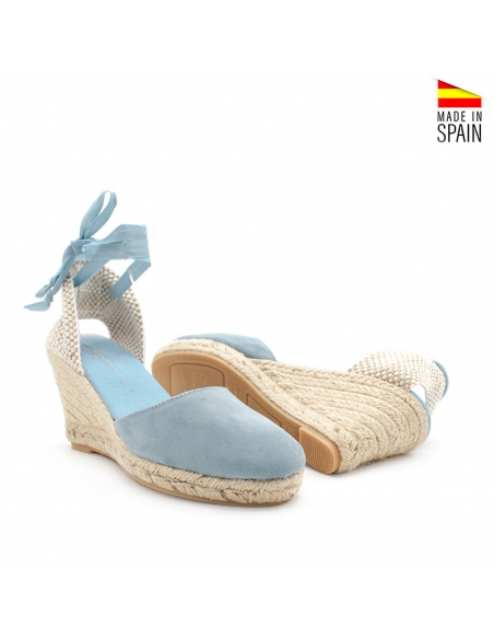 alpargatas valencianas azul celeste