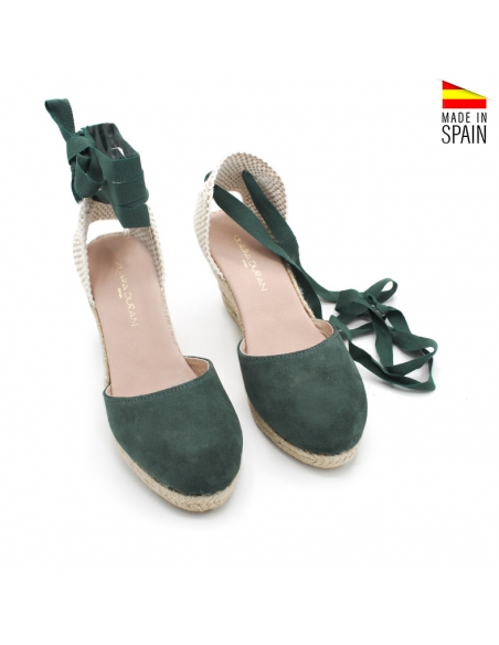 alpargatas verdes cuña