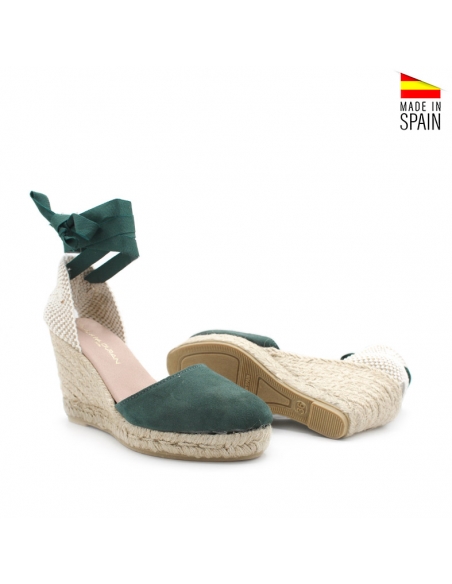 alpargatas cuña verde