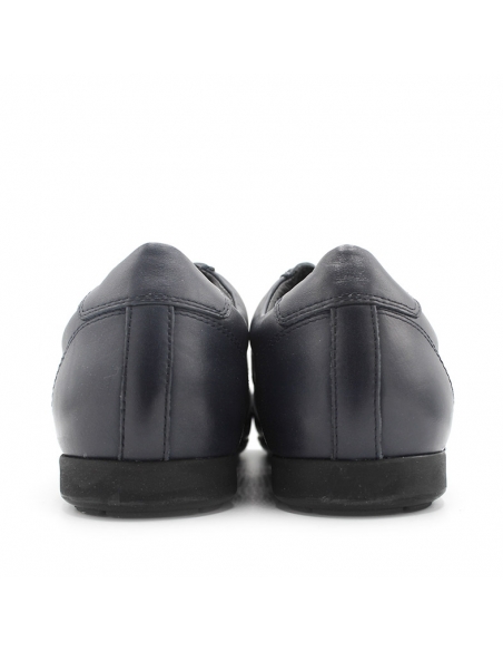 zapatilla piel hombre azul marino
