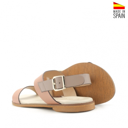 sandalias nude planas