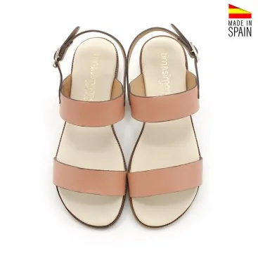 sandalia nude plana