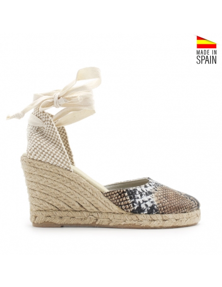alpargata cuña serpiente