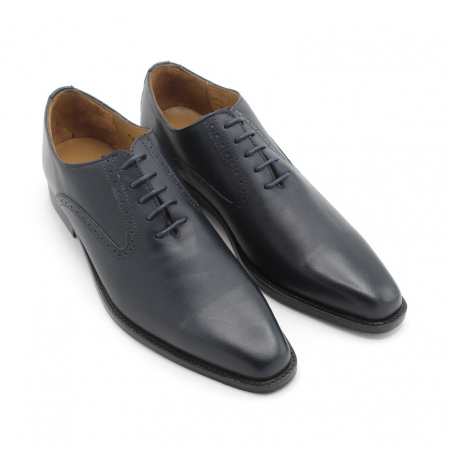 Zapato oxford piel azul marino