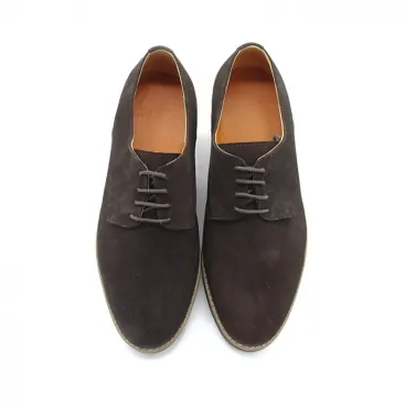 Derby plain serraje marrón