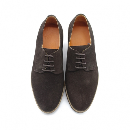 Derby plain serraje marrón