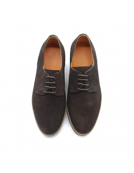 Derby plain serraje marrón