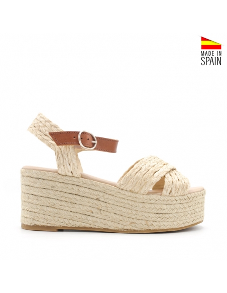 sandalia esparto con plataforma