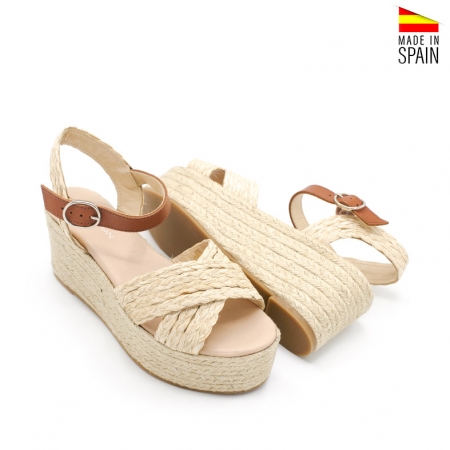 sandalia mujer esparto plataforma