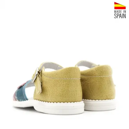 sandalias bebe flores multicolor