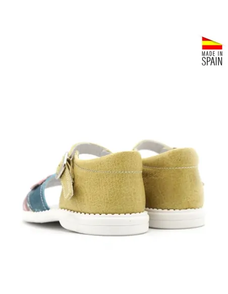 sandalias bebe flores multicolor