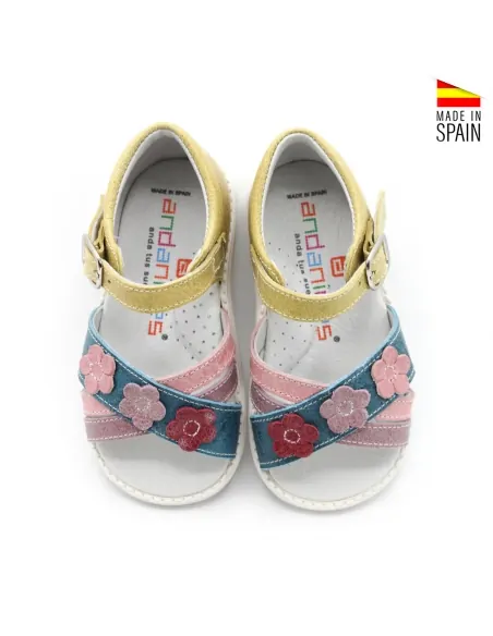 sandalias bebe de piel